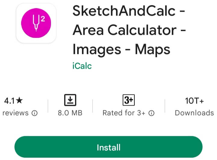 Sketch and calc khet napne ka app