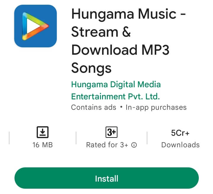 hungama music stream and download mp3 songs